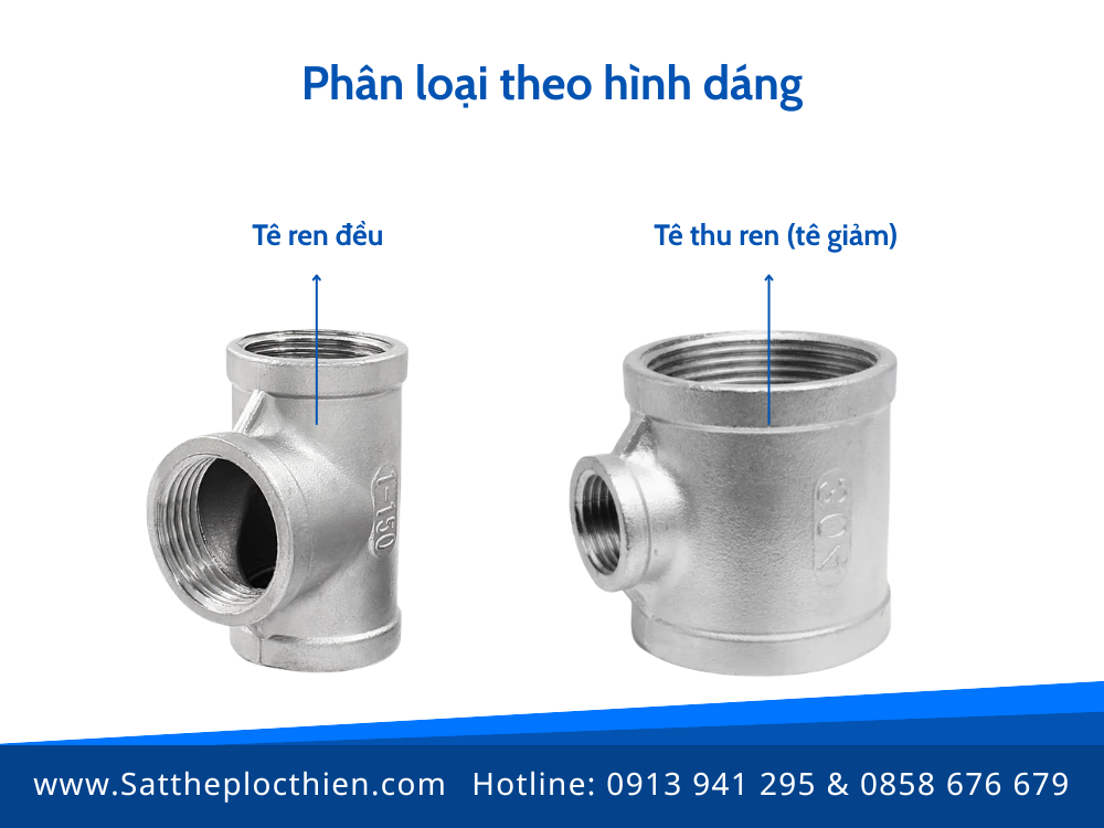 Phân loại theo hình dáng của tê ren