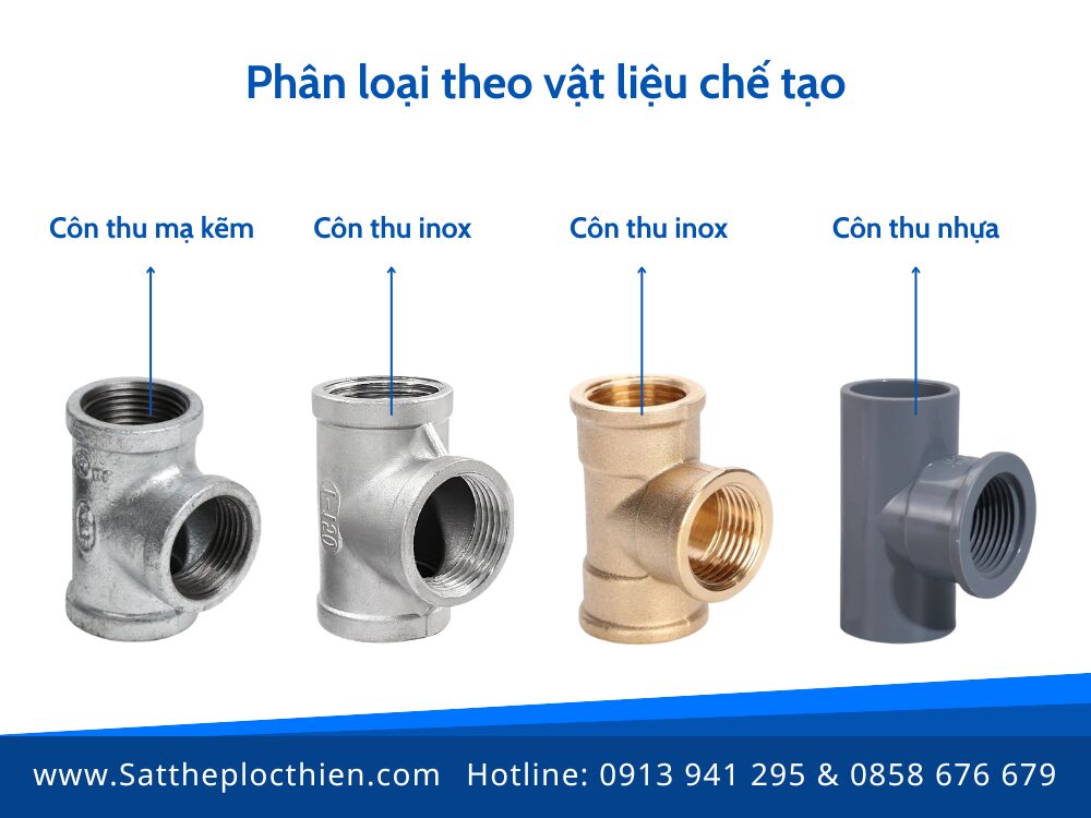 Phân loại theo vật liệu chế tạo của tê ren